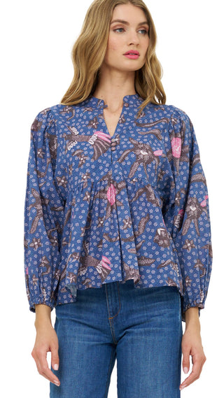 Mandarin Balloon Top - BaliNavy