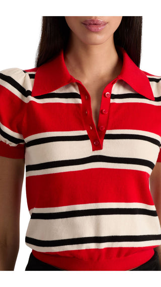 Ramona Striped Pullover - Ruby Multi