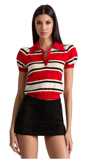 Ramona Striped Pullover - Ruby Multi