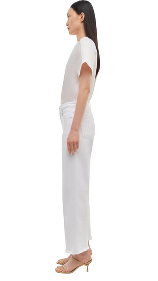 Addy S/S Knit Back T-Shirt - White