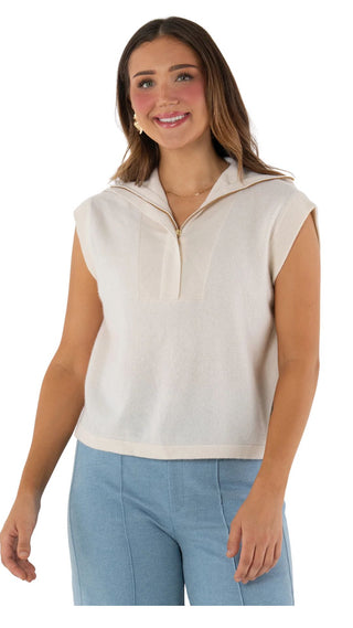 Poppy Pullover Vest - Eggnog