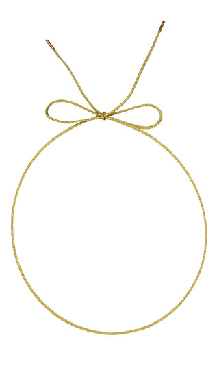 Lurex Cord Necklace- Gold