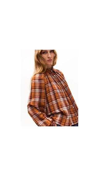 Brisa Shirt - Brown Plaid