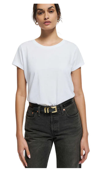 Goldie Boxy Crew - White