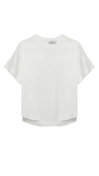 Addy S/S Knit Back T-Shirt - White