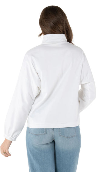 Long Sleeve Poppy - White Cotton Poplin