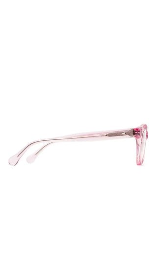 Wabi Sabi Reading Glasses in Polished Clear Pink