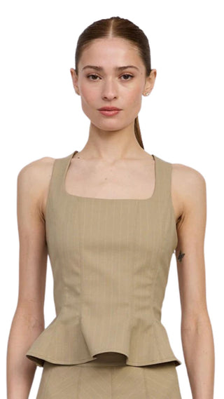 Arden Top - Taupe Ecru