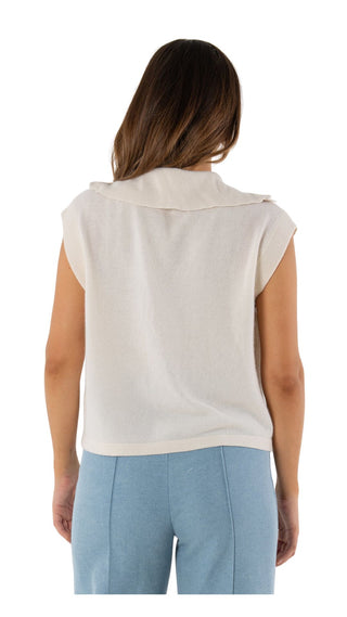 Poppy Pullover Vest - Eggnog