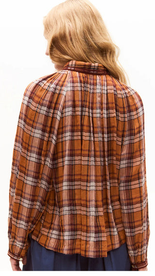 Brisa Shirt - Brown Plaid