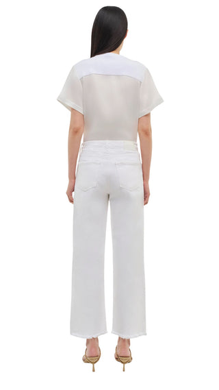 Addy S/S Knit Back T-Shirt - White