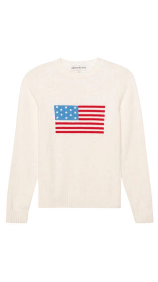 Classic Crew - American Flag, Ivory