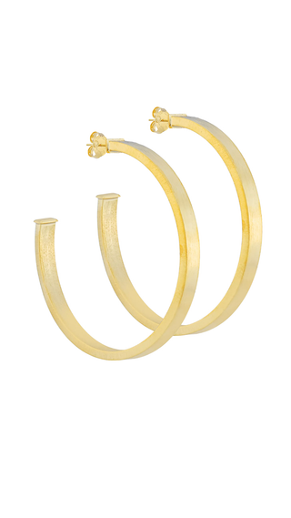 Small Lunaria Hoops - 18K Gold Plated Hoops