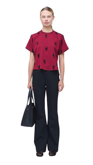 Abelia T-Shirt - Oxblood