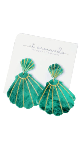 Turquoise Shell Statement Earring