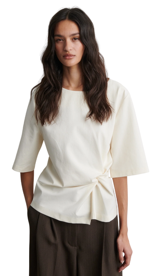 Arkai Drape Tee, Eggnog