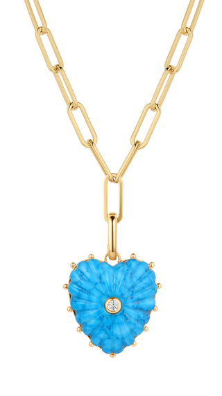 Malene Howlite Heart Clip Necklace