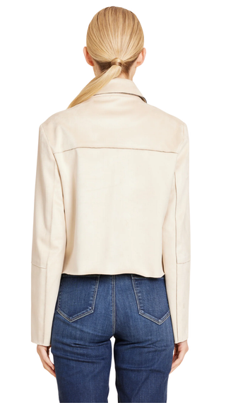 Faux Suede 2 Pocket Jacket - Beige