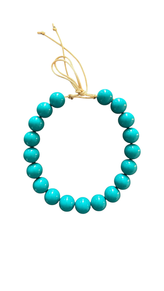 Chunky Beaded Necklace - Teal