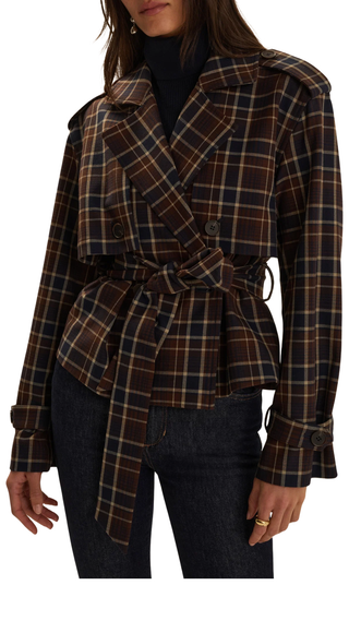 The Cropped Charles Trench, Toffee Plaid