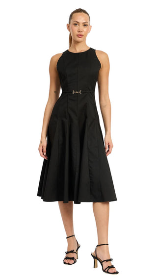 Clarisse Midi Dress - Black