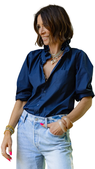 Southern Lover Button Down - Navy