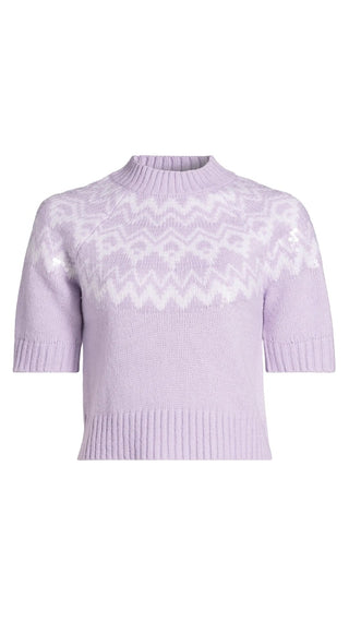 Sequin Fairisle Sweater - Lilac Snow