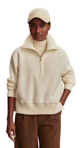 Roselle Half Zip Fleece - Egret