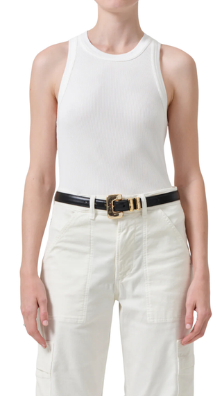 Isabel Rib Tank, Pashmina (Off White)