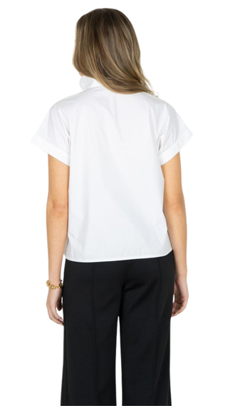 Riviera Top - White, Whitecotton Poplin