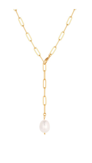 Lea Pearl Lariat Necklace