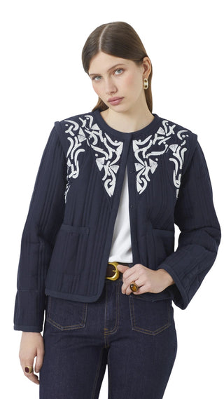 Daho Quilted Jacket - Bleu Nuit