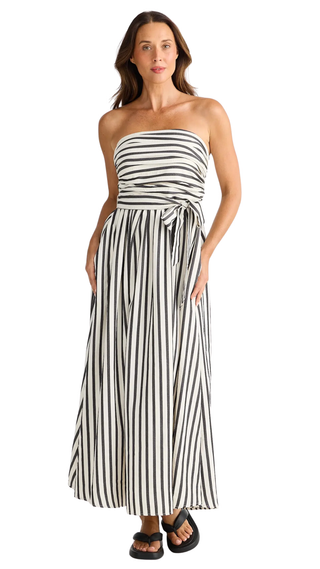 Avalon Dress - Black Stripe