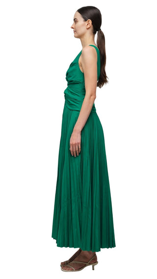 Simkhai Women's Vivianne Center Twist Midi-Dress - Kelly Green Simkhai Women's Vivianne Center Twist Midi-Dress - Kelly Green