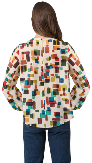 Paxton Top, Ivory Multi