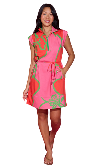 Leigh Dress - Fuschia Outline