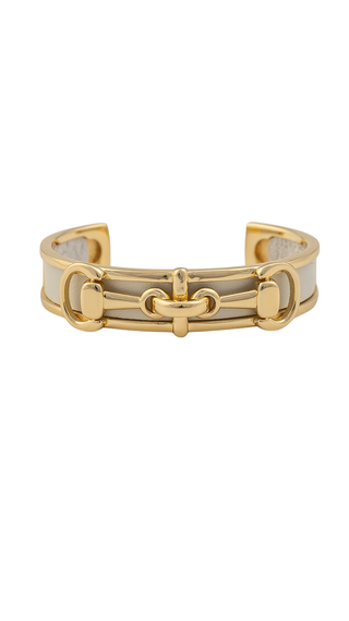 Equestrian Narrow Cuff - Polished Gold