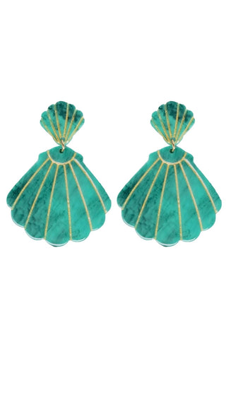 Turquoise Shell Statement Earring