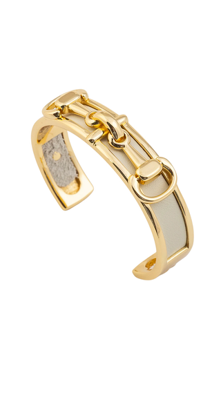 Equestrian Narrow Cuff - Polished Gold