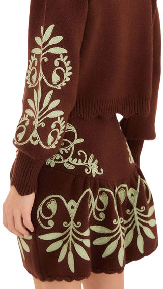 Mini Skirt Knit, Brown