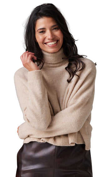 Zeta Paso Roll Neck - Creamy