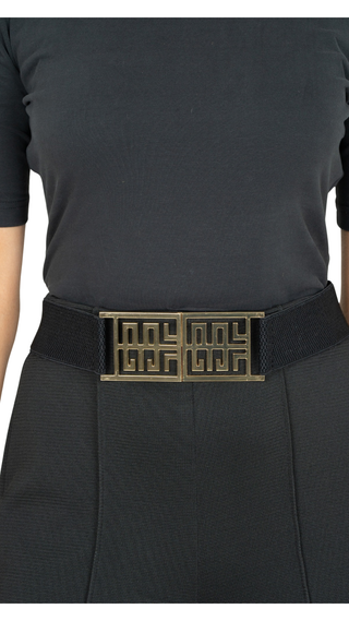 Signature Logo Belt - Black - Blackelastic