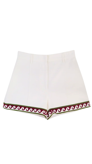 Caroline Tailored Short - Floral Embroidered