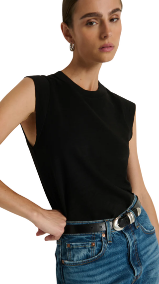 Patti Muscle Tank, Jet Black
