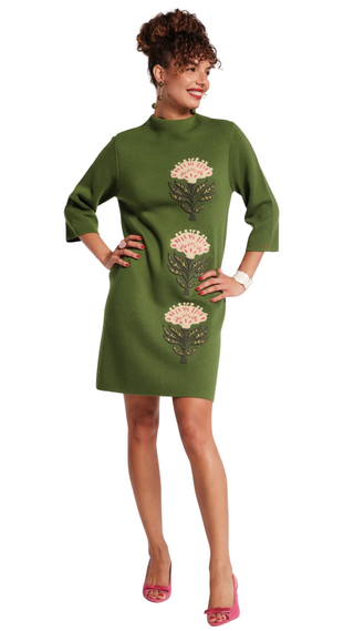 Annie Dress Heirloom Floral, Green/Multi