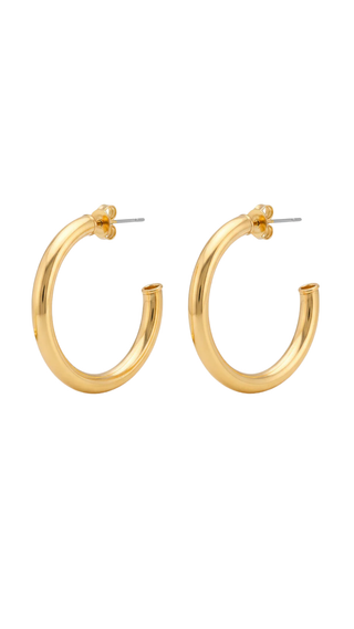 Small Arlene Hoops - brushed 18k Gold Plated