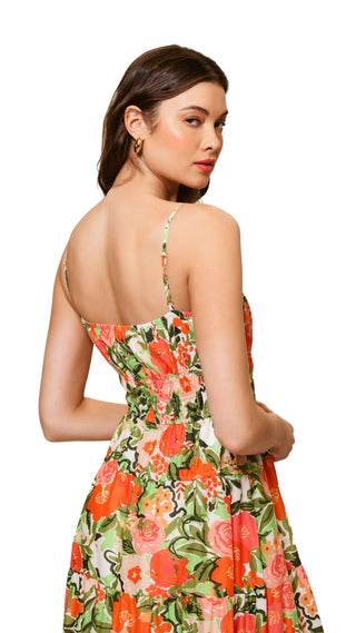 Hutton Dress - Multi Whimsical Bouquet