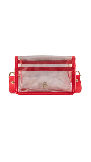 Petite Black Stadium Bag With Bulldog - Red Piped