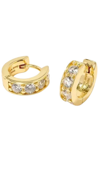 Wren Huggies Small- Diamond/Gold