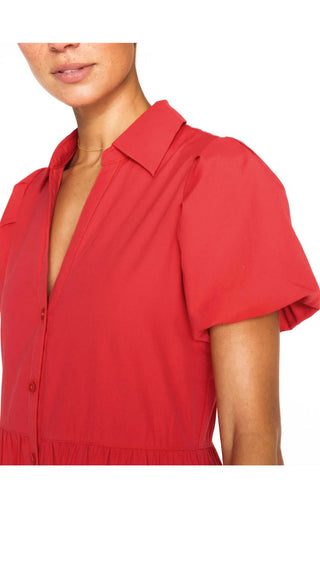 Havana Dress Carmine Red